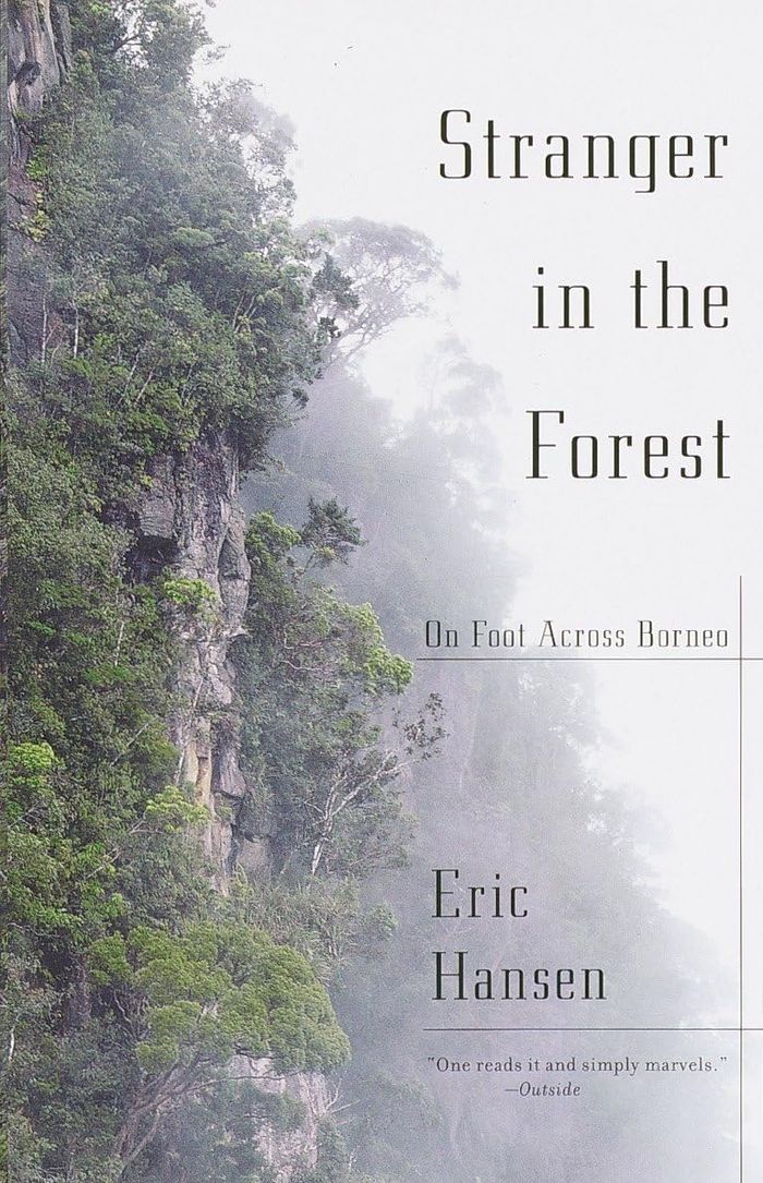 Couverture du livre « VINTAGE DEPARTURES - STRANGER IN THE FOREST - ON FOOT ACROSS BORNEO » de Eric Hansen, librairie Les Contes Infusés à Corte