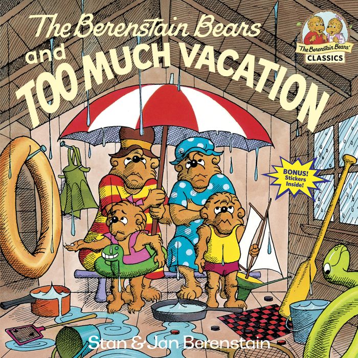 Couverture du livre « FIRST TIME BOOKS - THE BERENSTAIN BEARS AND TOO MUCH VACATION » de Berenstain, librairie Les Contes Infusés à Corte