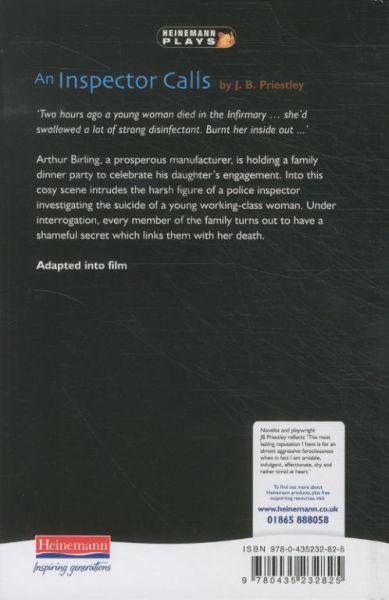 Quatrième de couverture de « AN INSPECTOR CALLS »