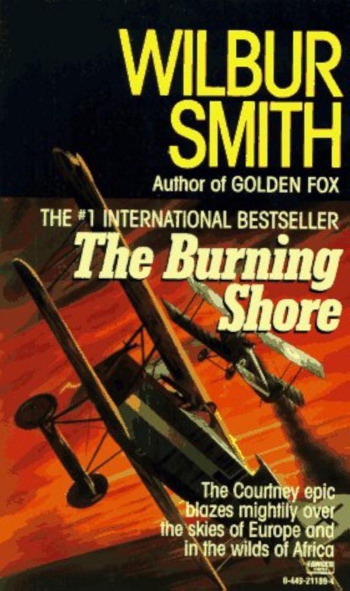 Couverture du livre « THE BURNING SHORE » de Smith, Wilbur, librairie Les Contes Infusés à Corte