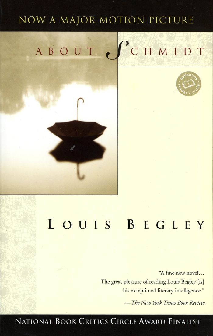 Couverture du livre « ABOUT SCHMIDT - A NOVEL » de Louis Begley, librairie Les Contes Infusés à Corte