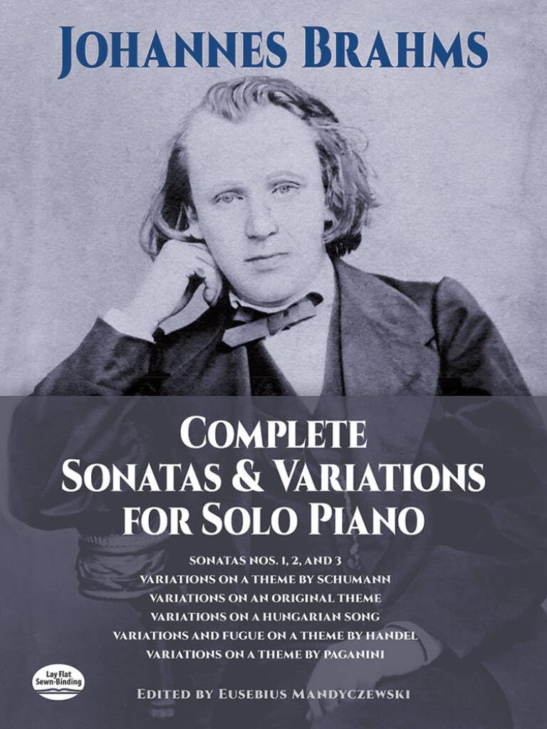 Couverture du livre « JOHANNES BRAHMS : COMPLETE SONATAS AND VARIATIONS FOR SOLO PIANO » de Brahms Johannes, librairie Les Contes Infusés à Corte