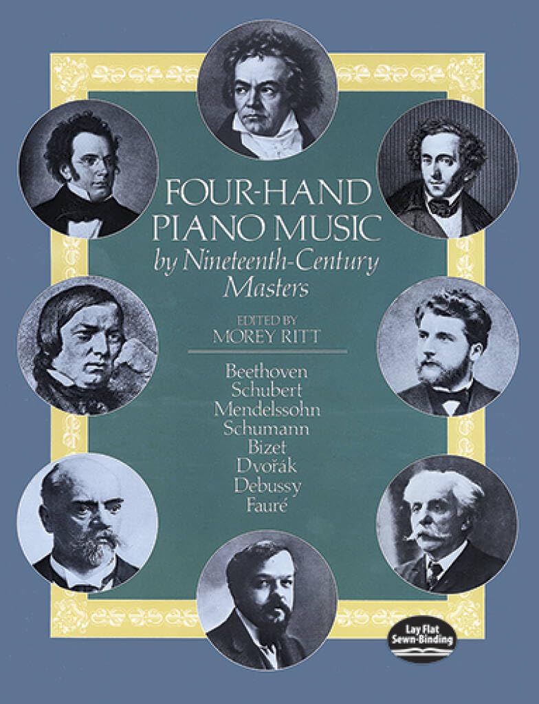 Couverture du livre « FOUR-HAND PIANO MUSIC BY 19TH-CENTURY MASTERS (ED. RITT) » de Ritt, (editor) Morey, librairie Les Contes Infusés à Corte