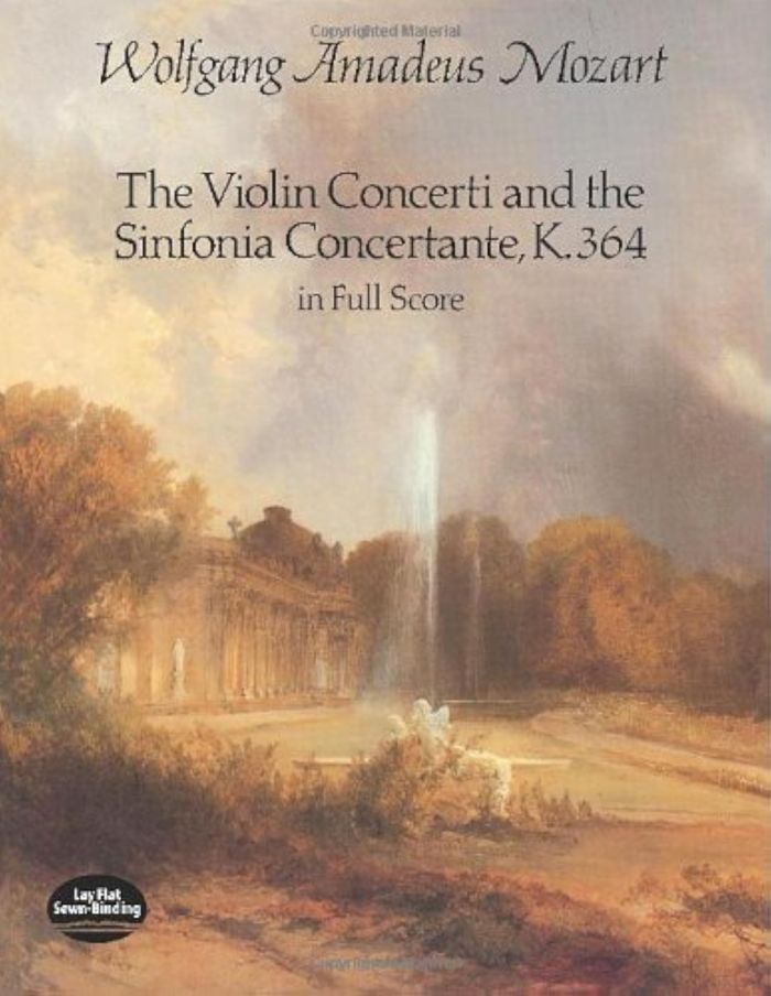 Couverture du livre « W.A. MOZART: THE VIOLIN CONCERTI AND SINFONIA CONCERTANTE K.364 (FULL SCORE) » de Mozart, Ama Wolfgang, librairie Les Contes Infusés à Corte