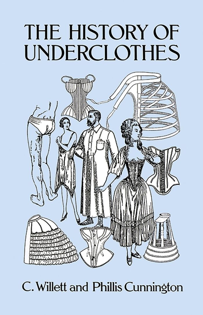 Couverture du livre « DOVER FASHION AND COSTUMES - THE HISTORY OF UNDERCLOTHES », librairie Les Contes Infusés à Corte