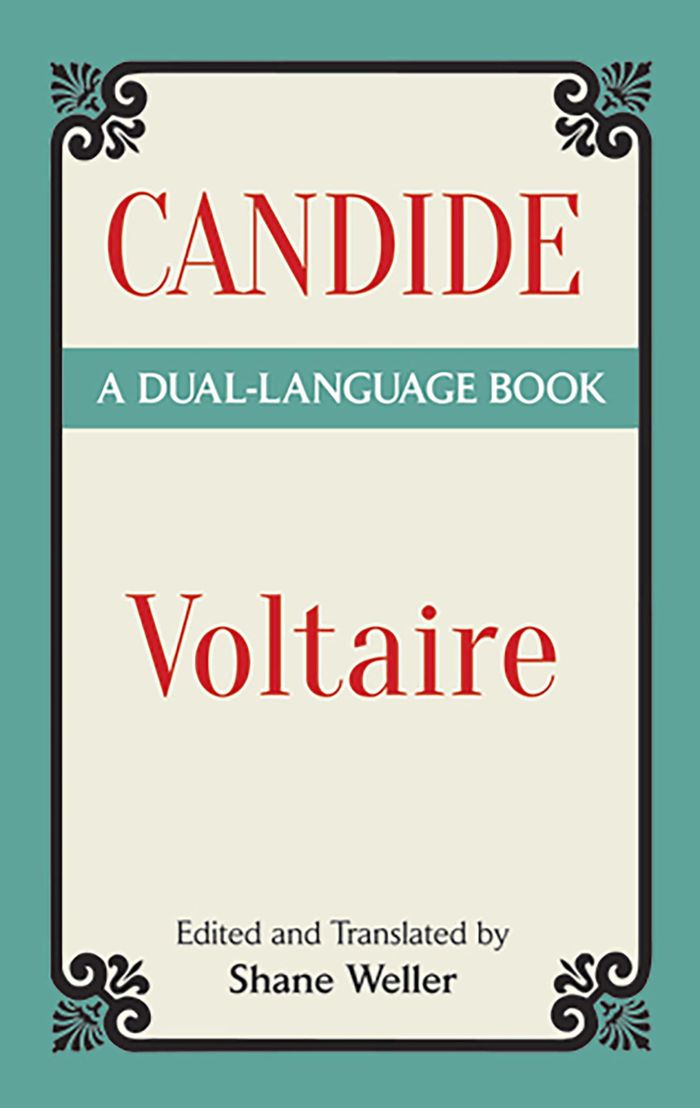 Couverture du livre « CANDIDE: DUAL LANGUAGE », librairie Les Contes Infusés à Corte