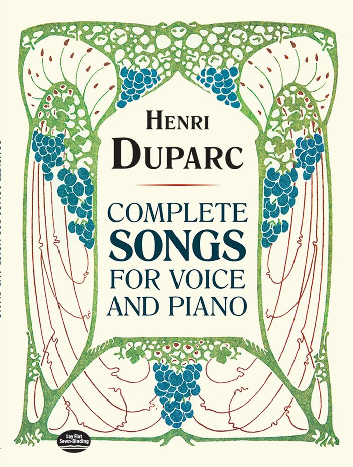 Couverture du livre « HENRI DUPARC: COMPLETE SONGS FOR VOICE AND PIANO » de Duparc, (artis Henri, librairie Les Contes Infusés à Corte