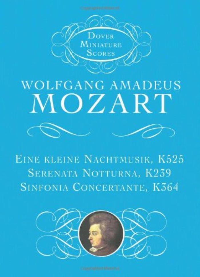 Couverture du livre « MOZART: EINE KLEINE NACHTMUSIK K525, SERENATA NOTTURNA K239, SINFONIA CONCERTANTE K364 » de Mozart, Ama Wolfgang, librairie Les Contes Infusés à Corte
