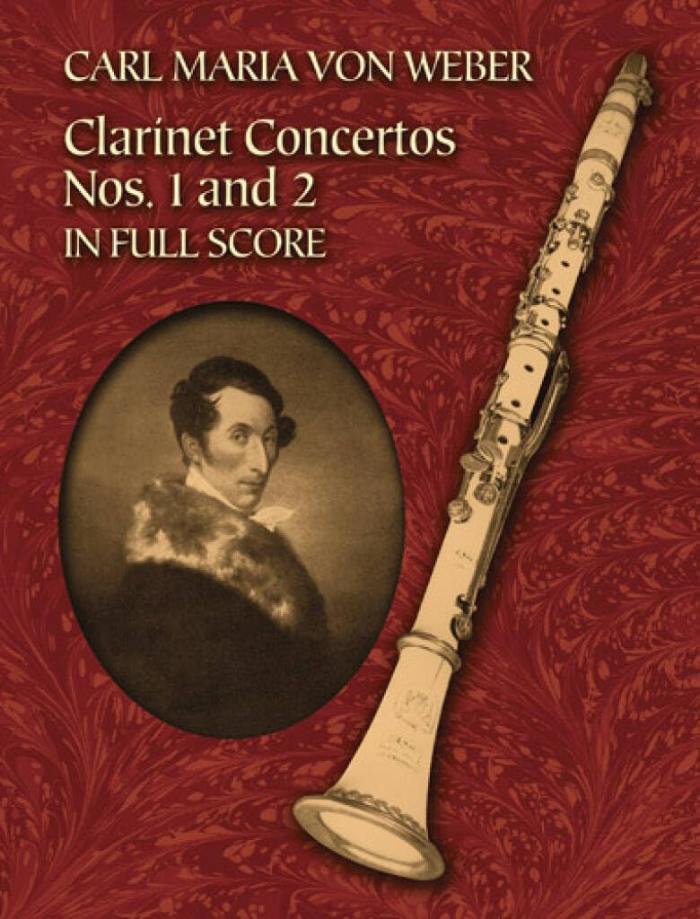 Couverture du livre « CARL MARIA VON WEBER: CLARINET CONCERTOS NOS.1 AND 2 (DOVER EDITION) » de Weber, Carl Maria Vo, librairie Les Contes Infusés à Corte