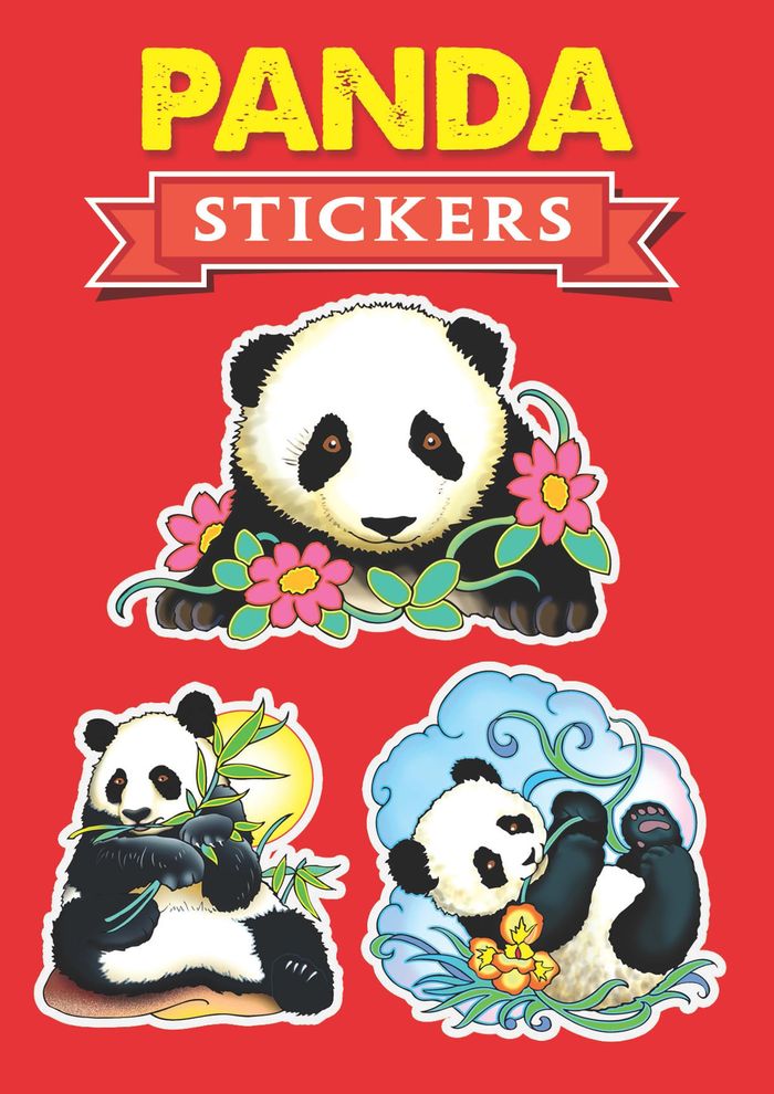 Couverture du livre « DOVER STICKERS - PANDA STICKERS » de Marty Noble, librairie Les Contes Infusés à Corte