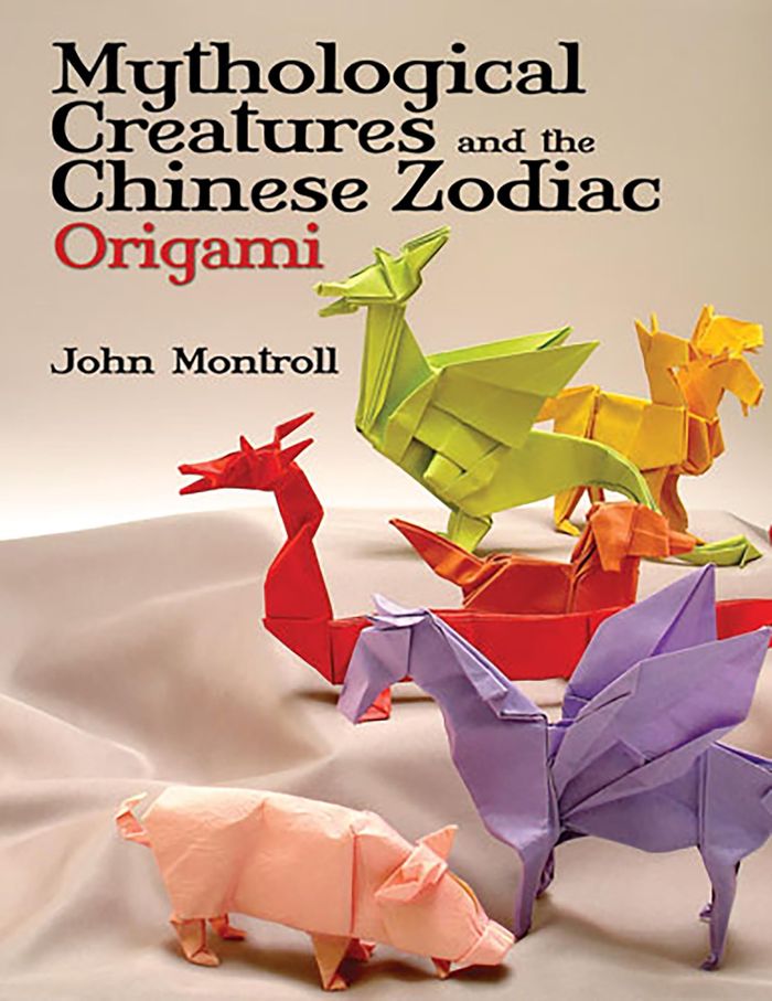 Couverture du livre « MYTHOLOGICAL CREATURES AND THE CHINESE ZODIAC ORIGAMI », librairie Les Contes Infusés à Corte