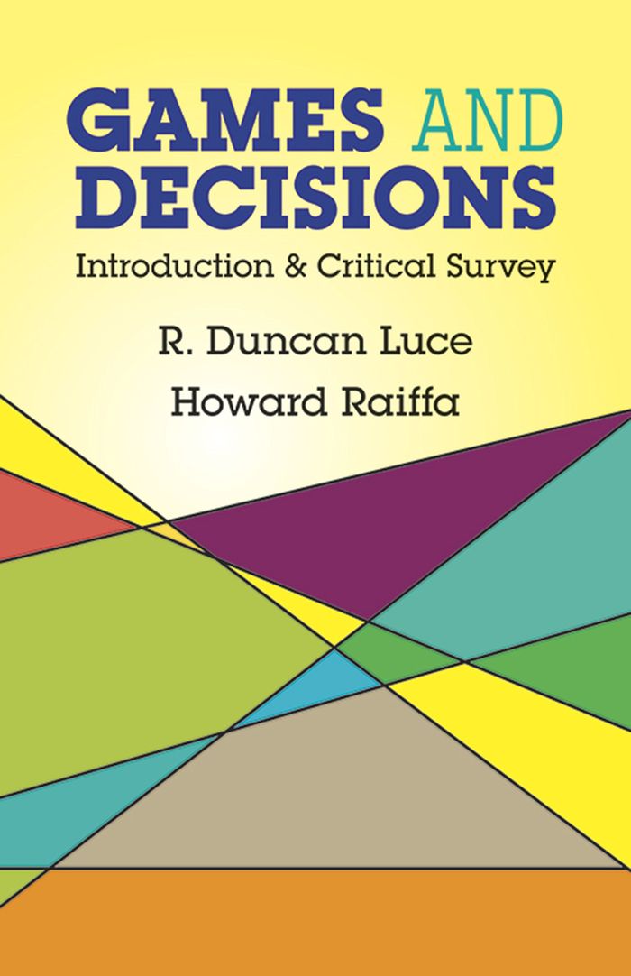 Couverture du livre « DOVER BOOKS ON MATHEMA 1.4TICS - GAMES AND DECISIONS », librairie Les Contes Infusés à Corte