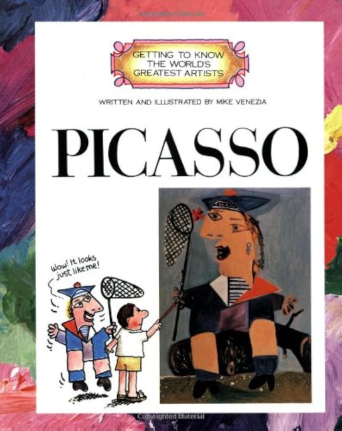 Couverture du livre « GETTING TO KNOW PICASSO » de Mike Venezia, librairie Les Contes Infusés à Corte