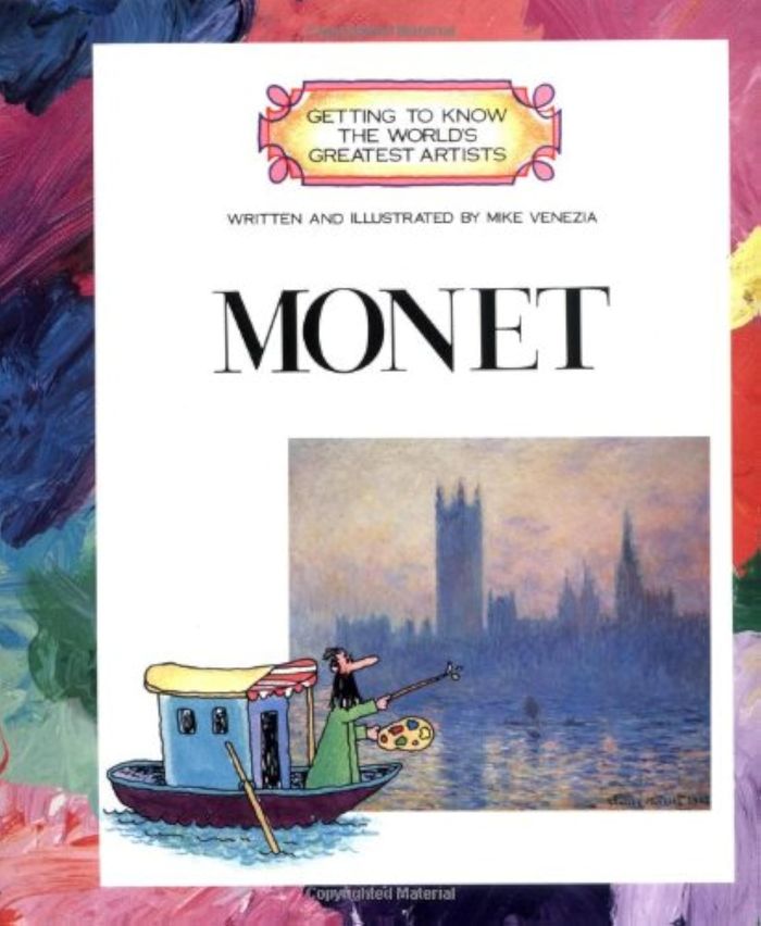 Couverture du livre « GETTING TO KNOW MONET » de Mike Venezia, librairie Les Contes Infusés à Corte