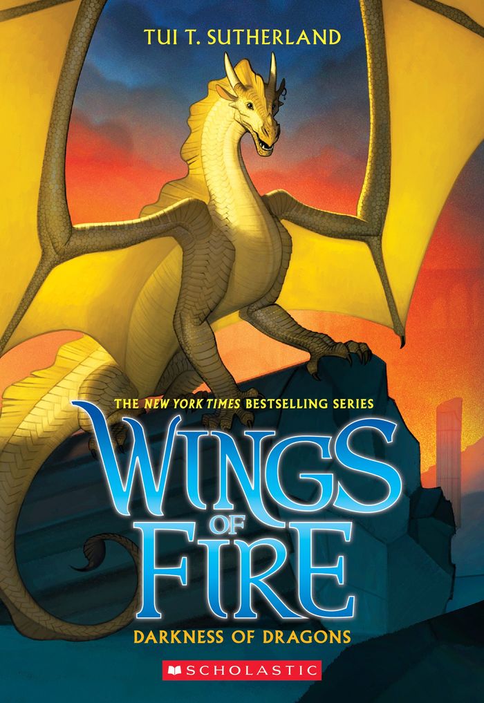 Couverture du livre « WINGS OF FIRE 10 - DARKNESS OF DRAGONS » de Sutherland Tui T, librairie Les Contes Infusés à Corte