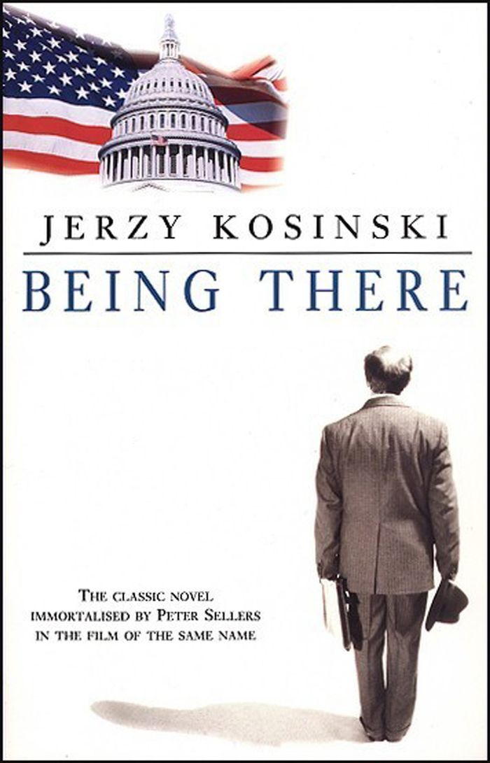 Couverture du livre « BEING THERE » de Jerzy Kosinski, librairie Les Contes Infusés à Corte
