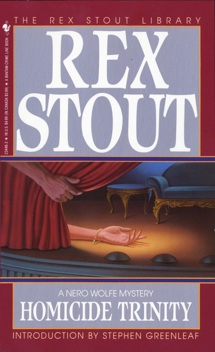Couverture du livre « NERO WOLFE - HOMICIDE TRINITY » de Rex Stout, librairie Les Contes Infusés à Corte