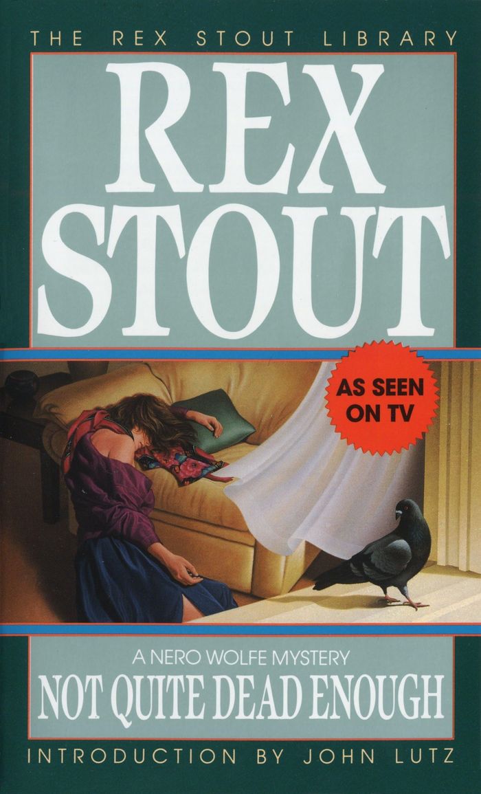 Couverture du livre « NERO WOLFE - NOT QUITE DEAD ENOUGH », librairie Les Contes Infusés à Corte