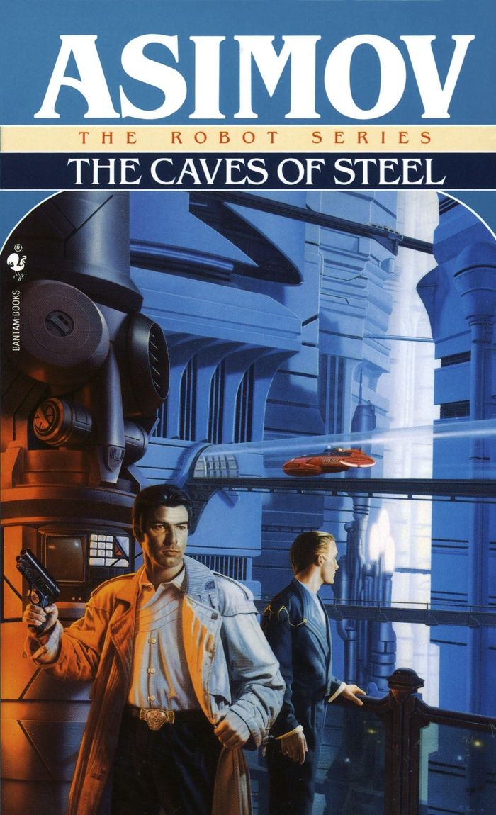 Couverture du livre « THE ROBOT SERIES - THE CAVES OF STEEL » de Isaac Asimov, librairie Les Contes Infusés à Corte