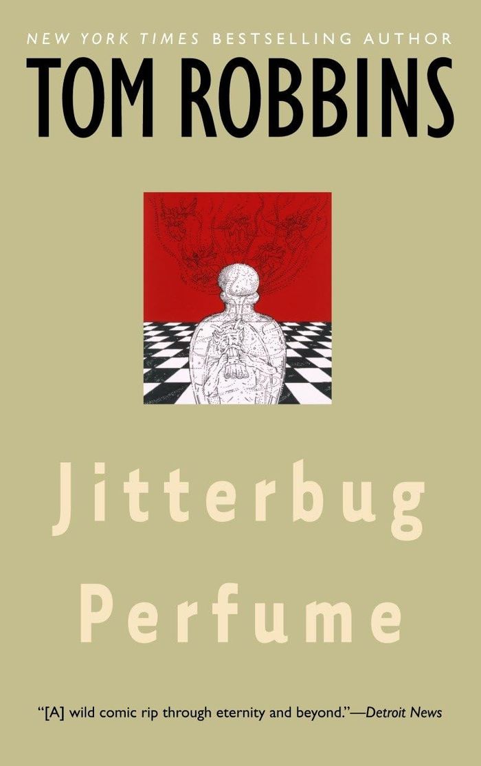 Couverture du livre « JITTERBUG PERFUME - A NOVEL » de Tom Robbins, librairie Les Contes Infusés à Corte