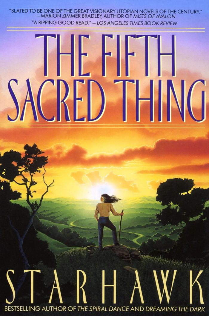 Couverture du livre « MAYA GREENWOOD - THE FIFTH SACRED THING », librairie Les Contes Infusés à Corte