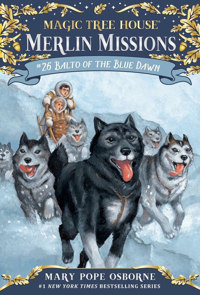 Couverture du livre « MAGIC TREE HOUSE MERLIN MISSION - BALTO OF THE BLUE DAWN » de Osborne/murdocca, librairie Les Contes Infusés à Corte