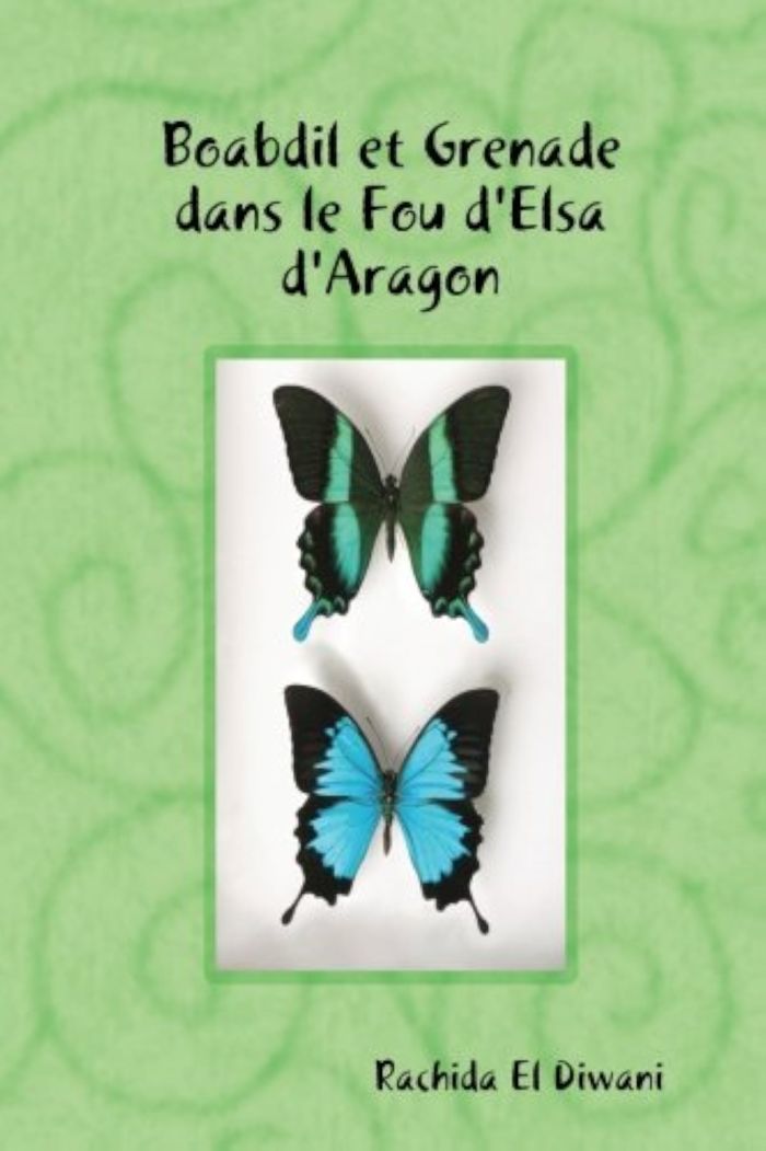 Couverture du livre « BOABDIL ET GRENADE DANS LE FOU D'ELSA D'ARAGON » de El Diwani Rachida, librairie Les Contes Infusés à Corte