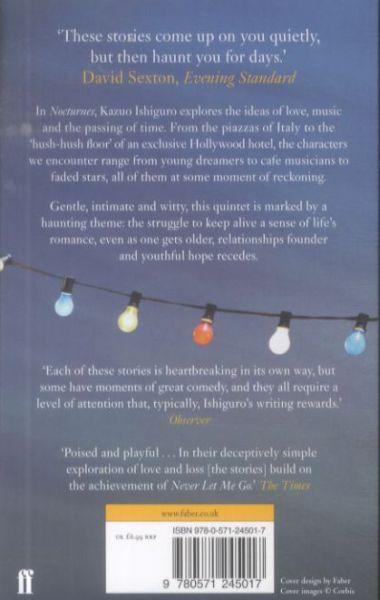 Quatrième de couverture de « NOCTURNES - FIVE STORIES OF MUSIC AND NIGHTFALL »