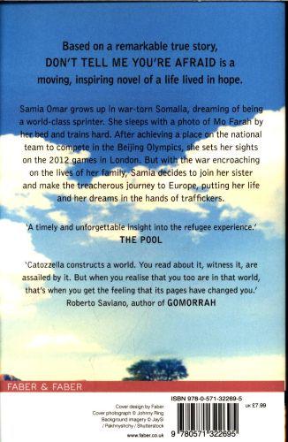 Quatrième de couverture de « DON'T TELL ME YOU'RE AFRAID »