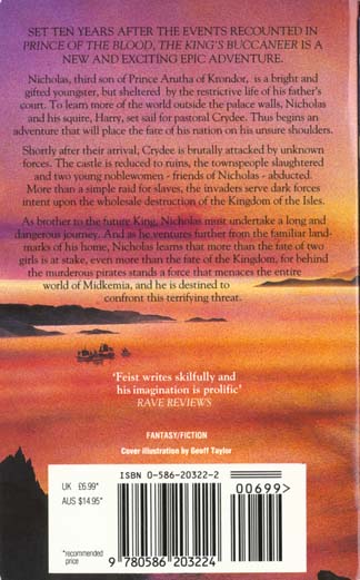 Quatrième de couverture de « THE KING'S BUCCANEER »