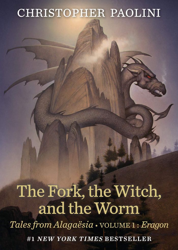 Couverture du livre « TALES FROM ALAGAESIA - THE FORK, THE WITCH, AND THE WORM - VOLUME 1, ERAGON » de Christopher Paolini, librairie Les Contes Infusés à Corte