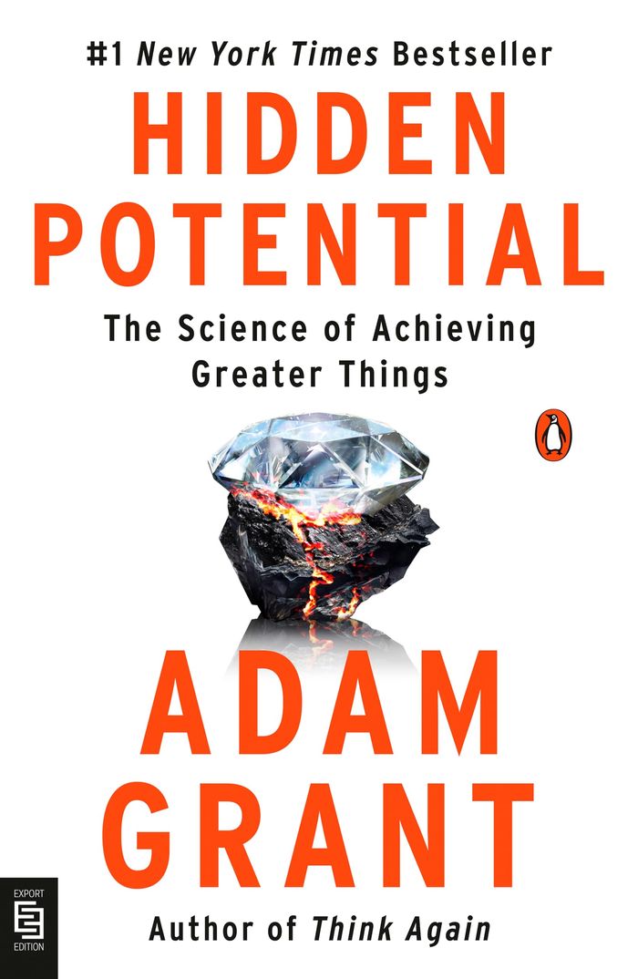 Couverture du livre « HIDDEN POTENTIAL - THE SCIENCE OF ACHIEVING GREATER THINGS » de Adam Grant, librairie Les Contes Infusés à Corte