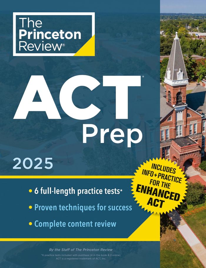 Couverture du livre « PRINCETON REVIEW ACT PREP, 2025 - 6 PRACTICE TESTS + CONTENT REVIEW + STRATEGIES » de Review Princeton, librairie Les Contes Infusés à Corte
