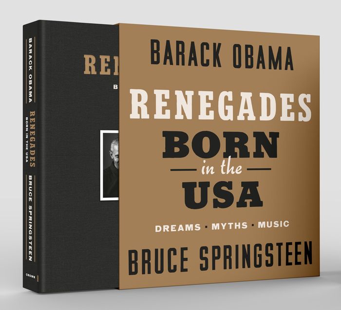 Couverture du livre « RENEGADES: BORN IN THE USA (DELUXE SIGNED EDITION) - EDITION SPECIALE » de Obama/springsteen, librairie Les Contes Infusés à Corte