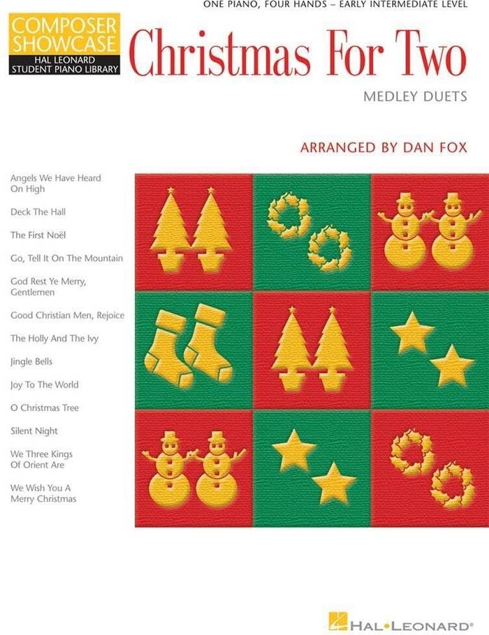 Couverture du livre « CHRISTMAS FOR TWO - MEDLEY DUETS PIANO » de Fox Dan, librairie Les Contes Infusés à Corte