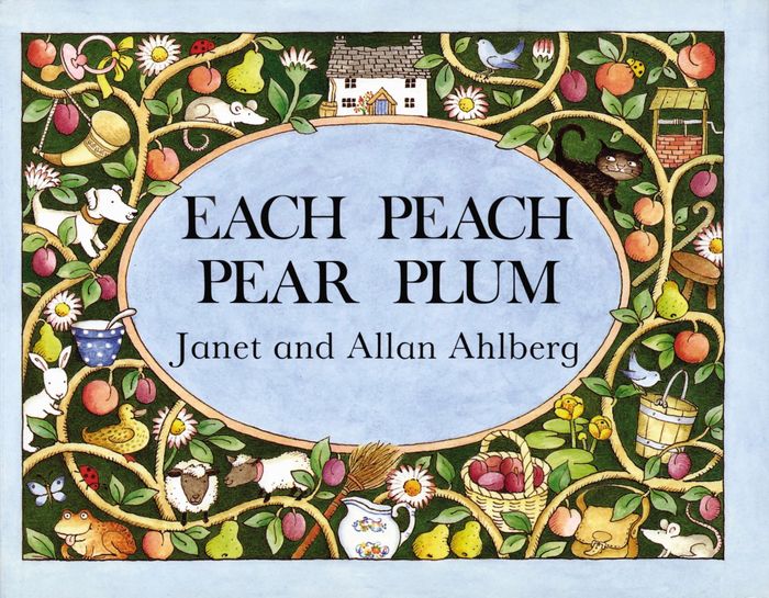 Couverture du livre « EACH PEACH PEAR PLUM », librairie Les Contes Infusés à Corte
