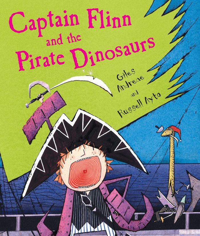 Couverture du livre « CAPTAIN FLINN AND THE PIRATE DINOSAURS » de Giles Andreae, librairie Les Contes Infusés à Corte