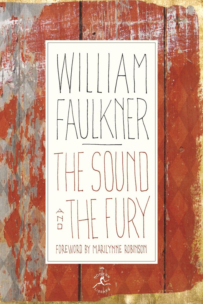 Couverture du livre « MODERN LIBRARY 100 BEST NOVELS - THE SOUND AND THE FURY - THE CORRECTED TEXT WITH FAULKNER'S APPENDI » de Faulkner/robinson, librairie Les Contes Infusés à Corte