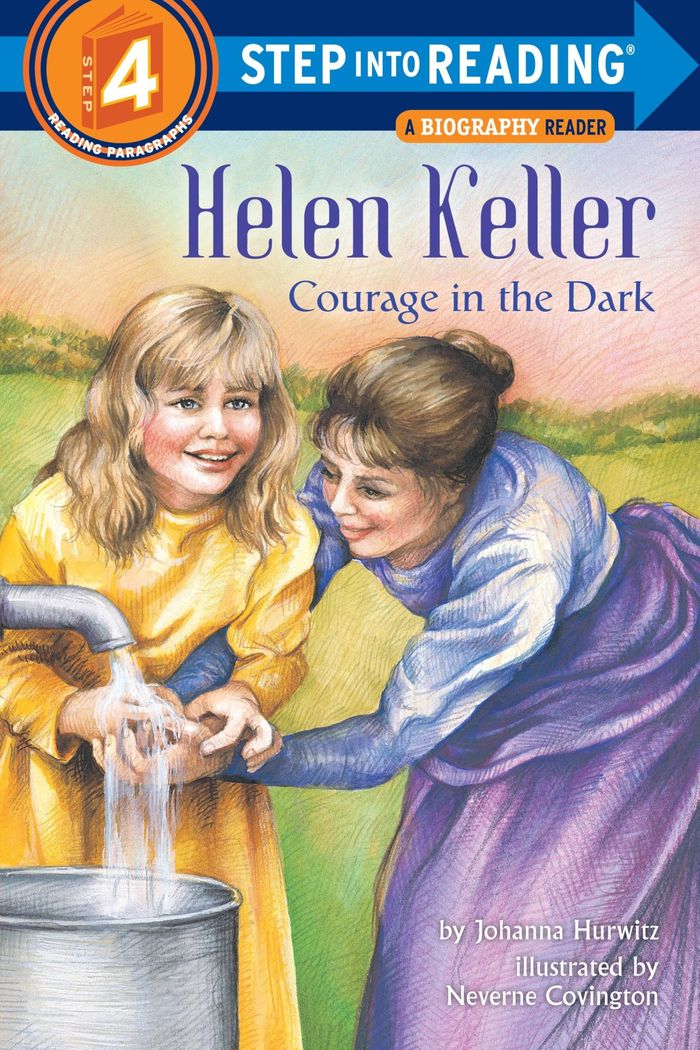 Couverture du livre « STEP INTO READING - HELEN KELLER - COURAGE IN THE DARK » de Johanna Hurwitz, librairie Les Contes Infusés à Corte