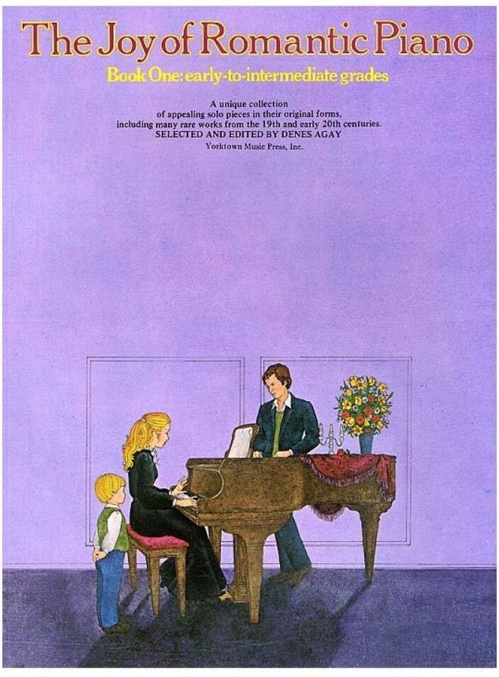 Couverture du livre « DENES AGAY : THE JOY OF ROMANTIC PIANO - BOOK 1 » de Agay Denes, librairie Les Contes Infusés à Corte