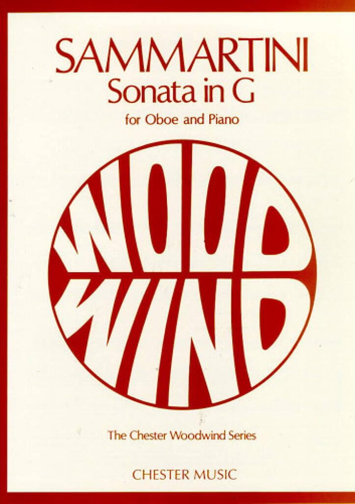 Couverture du livre « GIOVANNI SAMMARTINI: SONATA IN G FOR OBOE AND PIANO » de Sammartini, Giovanni, librairie Les Contes Infusés à Corte