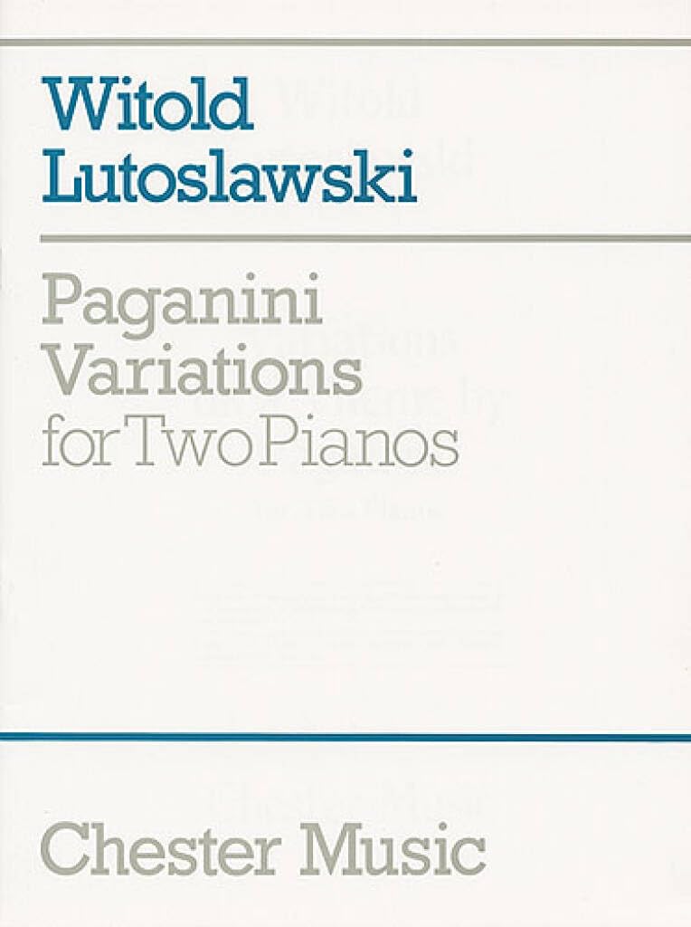 Couverture du livre « WITOLD LUTOSLAWSKI: PAGANINI VARIATIONS FOR TWO PIANOS », librairie Les Contes Infusés à Corte