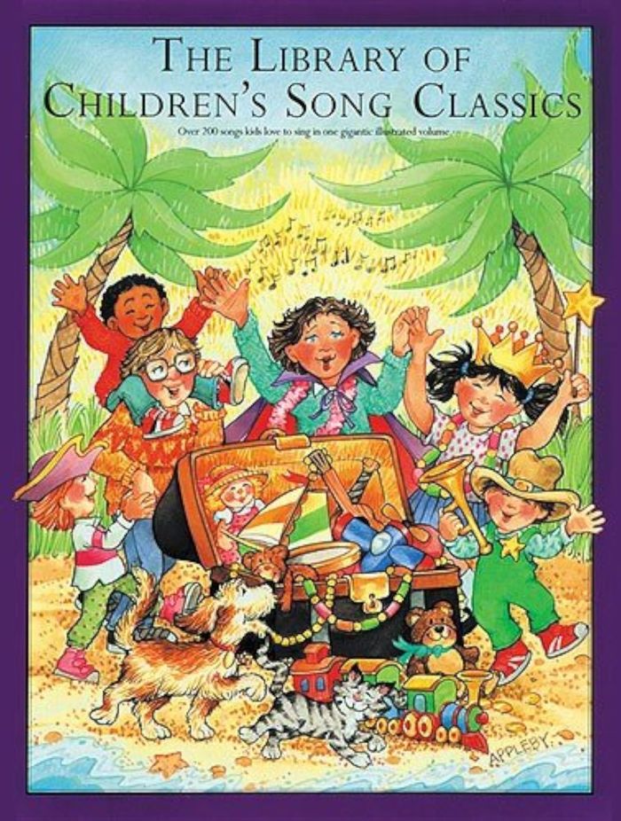 Couverture du livre « THE LIBRARY OF CHILDREN'S SONG CLASSICS PIANO, VOIX, GUITARE » de Auteurs Divers, librairie Les Contes Infusés à Corte