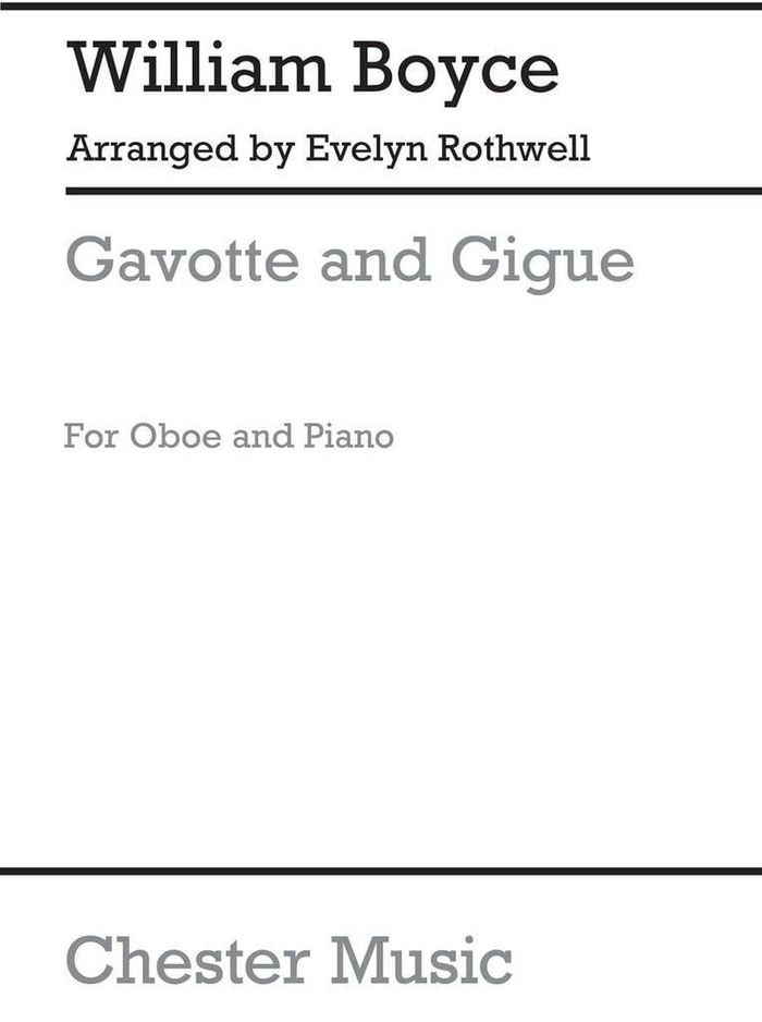Couverture du livre « BOYCE: GAVOTTE AND GIGUE FOR OBOE AND PIANO » de Boyce, (arti William, librairie Les Contes Infusés à Corte