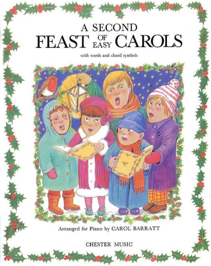 Couverture du livre « A SECOND FEAST OF EASY CAROLS PIANO, VOIX, GUITARE » de Auteurs Divers, librairie Les Contes Infusés à Corte