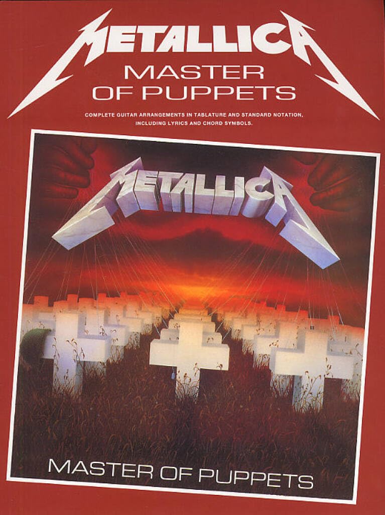 Couverture du livre « METALLICA : MASTER OF PUPPETS - GUITAR [TAB], WITH CHORD SYMBOLS » de Metallica, librairie Les Contes Infusés à Corte