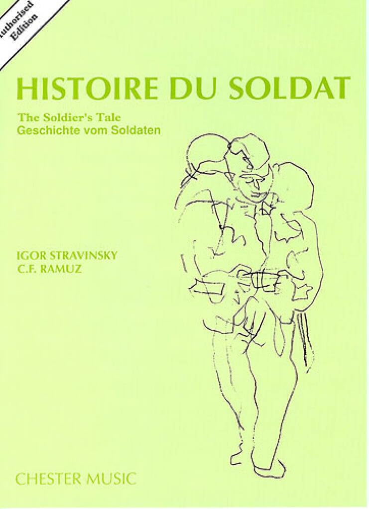 Couverture du livre « IGOR STRAVINSKY : HISTOIRE DU SOLDAT (THE SOLDIER'S TALE) -  PARTITION D'ETUDE » de Stravinsky Igor, librairie Les Contes Infusés à Corte