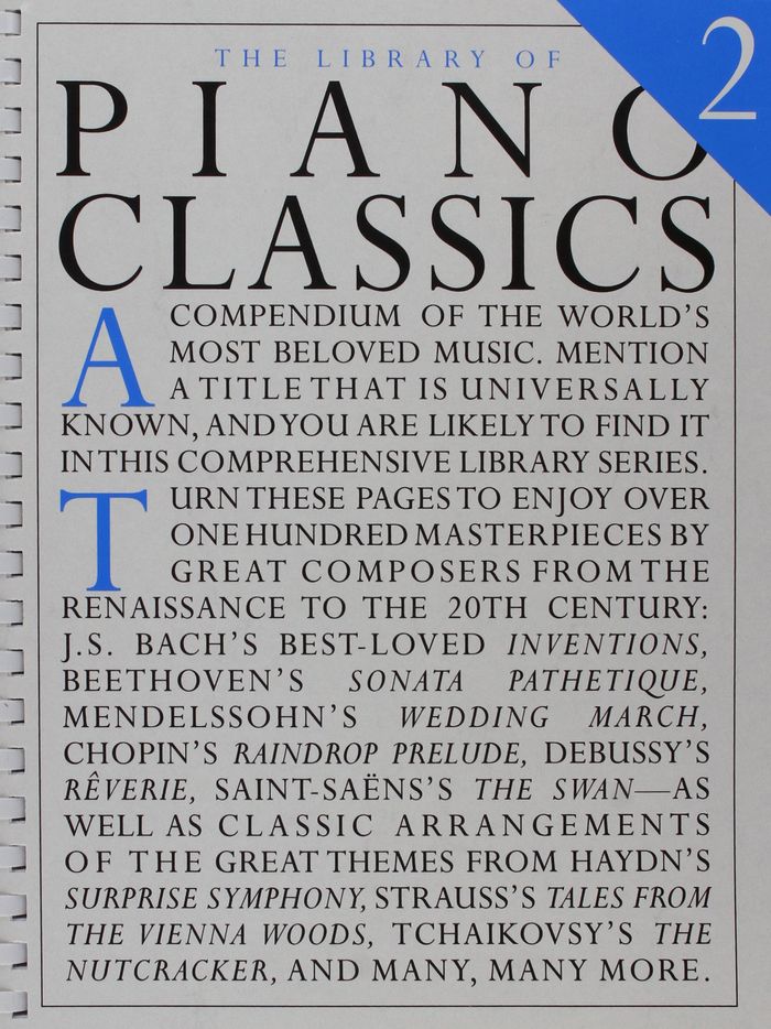 Couverture du livre « THE LIBRARY OF PIANO CLASSICS BOOK 2 PIANO » de Pickow, (edito Peter, librairie Les Contes Infusés à Corte