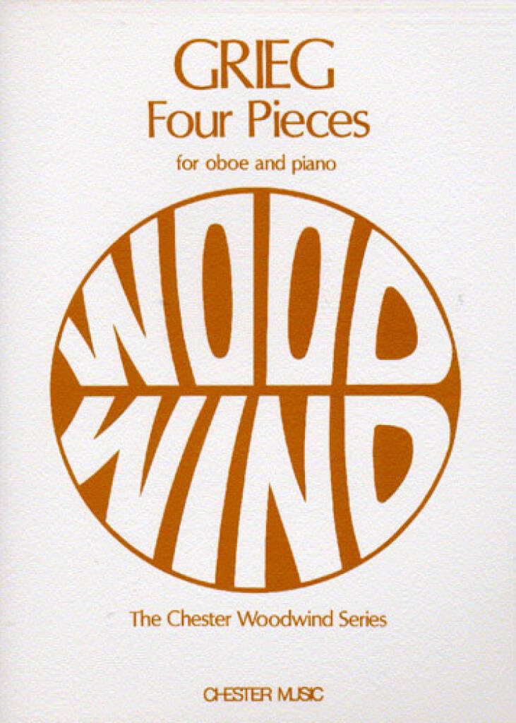 Couverture du livre « EDVARD GRIEG: FOUR PIECES FOR OBOE AND PIANO » de Auteurs Divers, librairie Les Contes Infusés à Corte