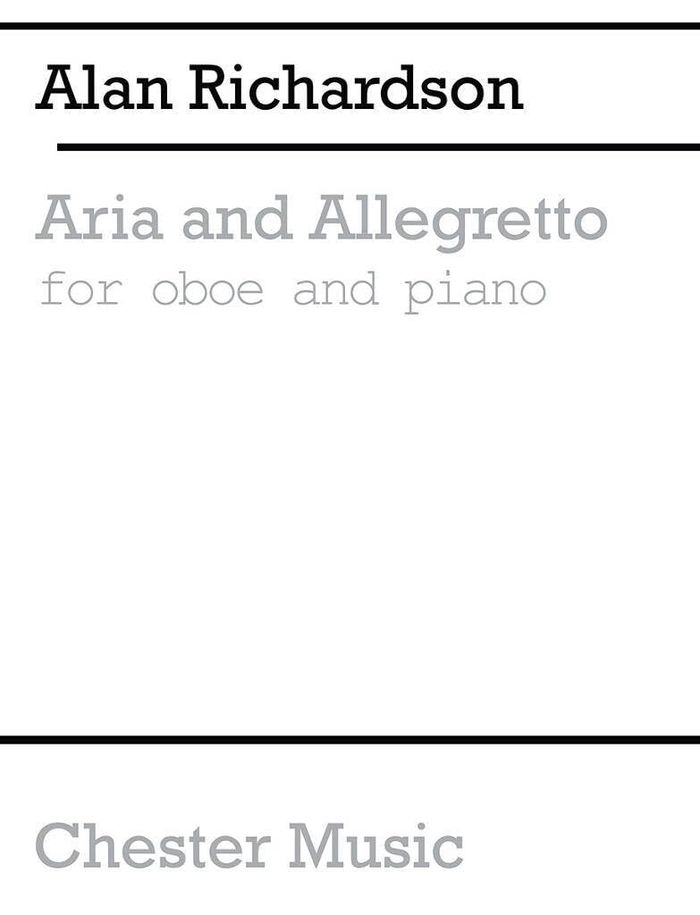 Couverture du livre « RICHARDSON: ARIA AND ALLEGRETTO FOR OBOE AND PIANO » de Auteurs Divers, librairie Les Contes Infusés à Corte